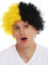 WIG ME UP - MMAM-15M Perücke Karneval Afro Fan-Perücke Fußball Schwarz Gelb Hälften geteilt