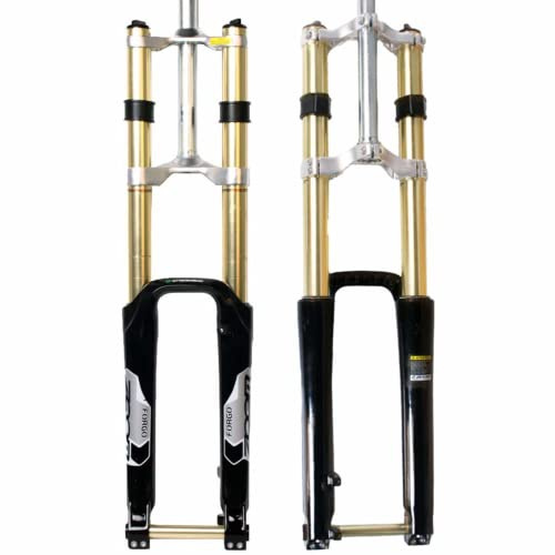 BUCKLOS 26 MTB Bike Suspension Fork 180mm Travel, Bicycle Magnesium Alloy Downhill Forks 20mm Axle, 1-1/8 Threadless Mountain Bikes Fork