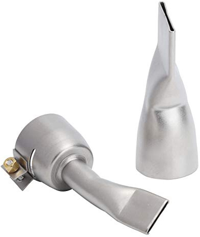 Pistole per Saldatura in Plastica, 2 Pezzi con Ugello Piatto 20mm e 40mm, Acciaio Inox Antiruggine, Resistente al Calore fino a 500°C