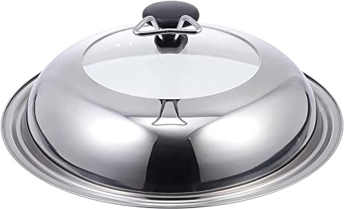 Teppanyaki coperchio per piatto visibile coperchio per utensili da cucina, coperchio per pentole antiscottatura per cucina, ristorante, pentole, padelle, padelle, padelle-34 cm