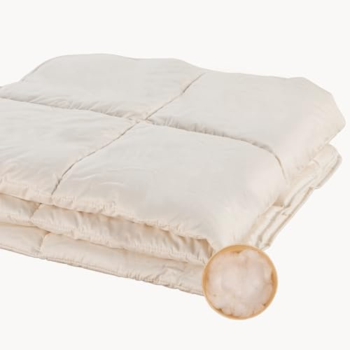 allnatura Kinder-Bettdecke Cotona 100x135 Duo - Wärmeisolierende Bio-Baumwolldecke für Babys & Kleinkinder, allergikerfreundlich & vegan - Perfekt als Duo-Decke für Kinder- und Reisebetten