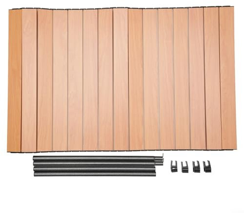 Carro plegable, mesa de camping, mesa de picnic, portátil, aleación de aluminio, madera, plegable, escritorio al aire libre, fácil instalación, con bolsa de transporte para jardín, playa, pesca,