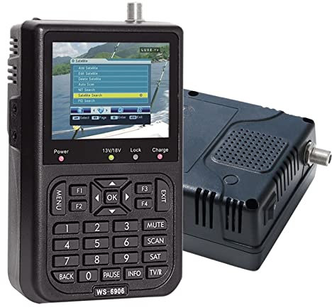 NGBFF Misuratore di Campo, 3.5 Pollici LCD DVB-S Digital Satellite Finder Meter Finder DVB S Digital Satellite Full FTA Finder WS 6906 WS-6906,per l'impostazione della Parabola satellitare