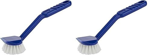 Brosse Vaisselle & Légumes Gerlon 100% Plastique et Fibres Synthétiques pour Une Brosse Légère et Ergonomique-modèle aléatoire (Lot de 2)