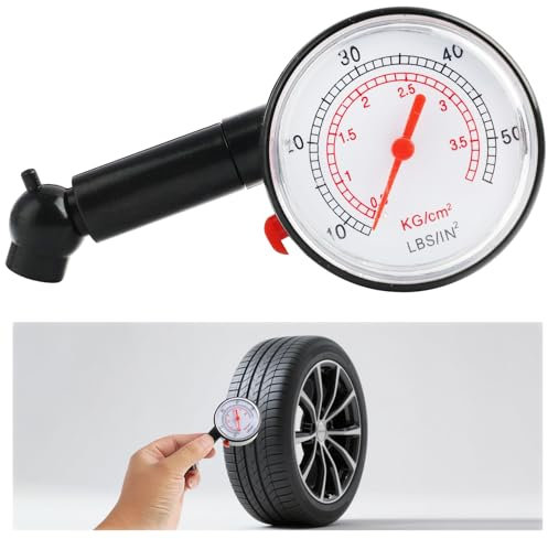 Reifendruckprüfer, Reifendruck Prüfer für Reifen, 0-100 Psi, Geeignet für Auto, Motorrad, Fahrrad, SUVs und Lastwagen, Präzise, Kompakt und Einfach zu Bedienen