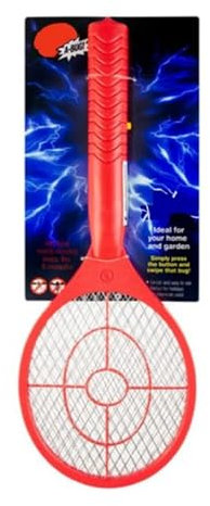 U.saf Bug Bat - Assorted, Durable Bug Zapper Rackets for In/Outdoor Use, High-Voltage Electric Fly Swatter with Ergonomic Grip, Safe & Efficient Insect Control Solution. (Red)