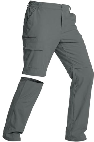 Jogwits Pantalón Hombre Convertible, Pantalón de Senderismo Verano Ligero Transpirable de Secado Rápido Desmontable, Cargo 6 Bolsillos para Senderismo, Trekking, Ciclismo, Viaje, Camping
