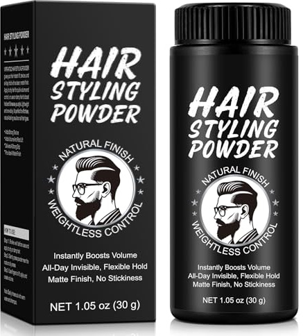 Polvere per capelli per uomini e donne, per struttura dei capelli, tenuta a lungo, senza grasso per tutti i tipi di capelli, 30 g