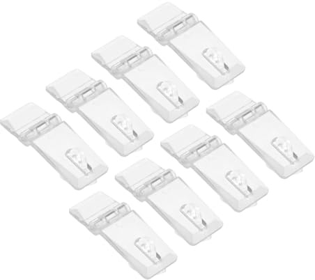 VILLCASE 8 Set Set 8 Cerniere Trasparenti in Acrilico 16x40mm Gancio di Chiusura a Scatto per Mobili e Scatole, Accessori per Armadietti e Cassetti, Fissaggio Stabile per Uso Domestico e