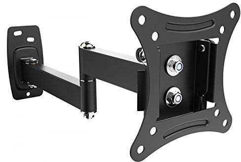 RICOO Monitor Halterung Wandhalterung Schwenkbar Bildschirmhalterung Monitorhalterung für 13-34 Zoll Flach Monitor-Arm Neigbar S1211 Computer Curved PC Bildschirm Wand-Halter VESA 75 x 13-34 x 100