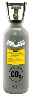 CO₂ Kohlendioxid | 6 kg Gasflasche, gefüllt | Getränke-Kohlensäure E 290 | UN1013 | Eigentumsflasche ohne Markenbindung | Sofort einsatzbereit | ADR-Gefahrgut-Versand | Deutschlandweit tauschbar