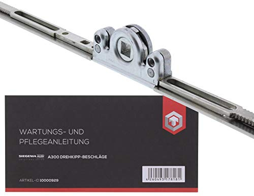 SIEGENIA ToniTec AUBI - Caja de cambios para ventana AGKK AGKK3150 100020, incluye instrucciones de mantenimiento para aubi A300 herrajes para ventanas