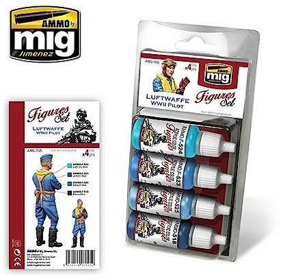 Ammo by Mig - Luftwaffe WWII Pilot (Figures) Acrylic Paint Set # MIG-7025