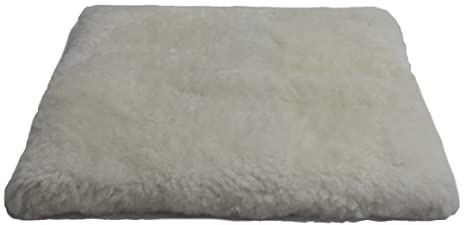 Reissner Lammfelle SIKI-VF | vera pelle di pecora merino | Cuscino per sedia a rotelle | Qualità Pelliccia intera | 40 x 40 cm bianco
