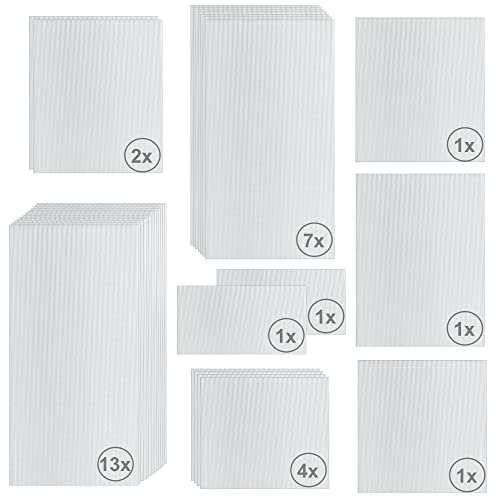 Zelsius Set di piastre alveolari da 31 pezzi | piastra da 4 mm | piastre di ricambio per serre, giardino e serre