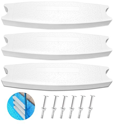 Xxzhiho 3-pack 45 cm (18 tum) universell ersättning för poolstege, tungt gjuten plast simning stegsteg med 6 st rostfria stålbultar, passar för de flesta pooler ovan mark och under marken, vit