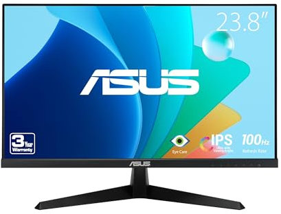 ASUS Monitor VY249HF 23.8 Inches, Full HD, IPS, 100 Hz, 1x HDMI, Black