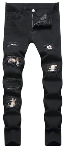 Generico Jeans Uomo Elasticizzati Estivi Jeans Drip Jeans Uomo Baggy Jeans Regular Uomo Jeans Uomo Estivi Jeans Strappati Uomo Skinny Jeans Leopardato Flare Jeans Uomo Bottoni per Stringere Jeans