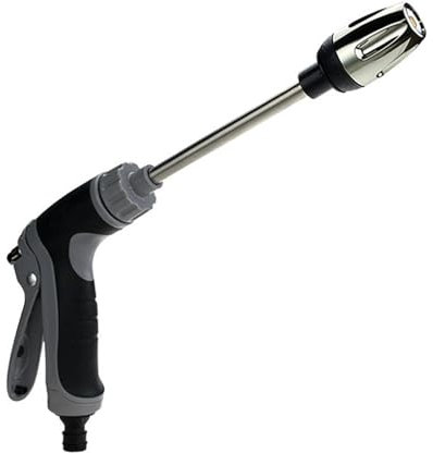 JAMSSOW Turbo Washer para manguera de jardín, boquilla de pistola de alta presión, flujo de agua ajustable, boquilla de alta presión para manguera de jardín, pistola de agua de alta presión, limpiador