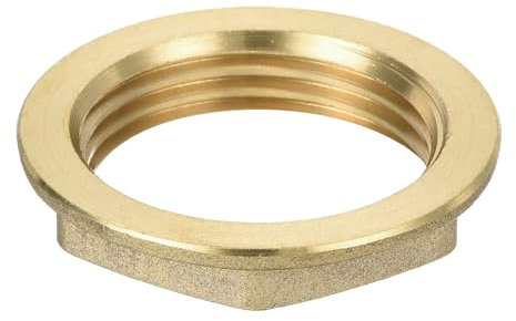 QUARKZMAN G1 Écrou de Blocage à Bride Hexagonale pour Raccord de Tuyau Fileté Femelle Mince pour Plomberie, Laiton 1 Pièce