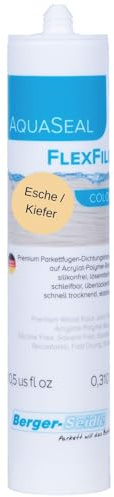 Berger-Seidle AquaSeal FlexFill Color, farbige Parkettfugen-Dichtungsmasse auf Wasserbasis, Lösemittel- und Silikonfrei (Esche/Kiefer, 310 ml)