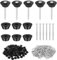 JINXIAN 120 Stück StahlnäGel mit 15mm Dichtscheiben 30mm Nägel für Betonwände Noppenfolie Klebe Nägel Wand für Beton Wände Holz und Noppenbahn (Silber)