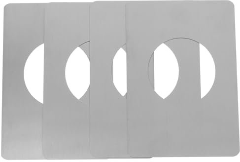 BAZEITFLOW 4pcs Stainless Steel Door Knob Fixing Plate Hinge Reinforcement Backplate for Gate Hardware