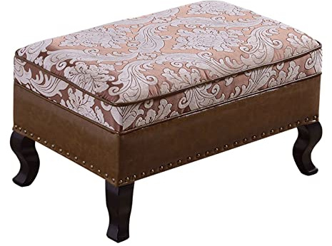Träbänk For Entrén Med Sammetssits, Modern Accentfotpall For Sovrum, Vardagsrum, Studentrum(And,31x18x16inch)