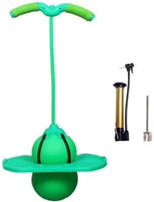 Balls | Bounce Ball with Handle and Pump,High Board Strong Grip Deck Sticks Outdoor Fun for Children Adults Boys & Girls