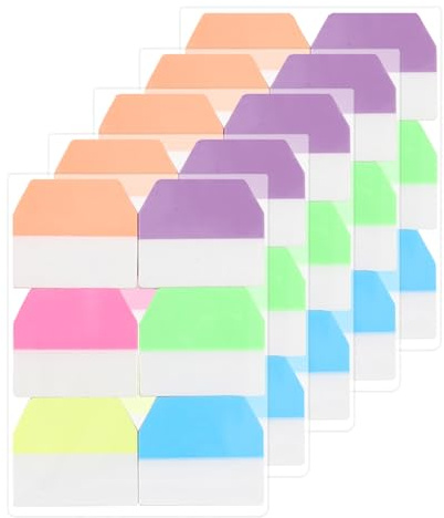 600PCS Sticky Index Tabs Flags, Writable Sticky Book Tabs, Transparent Page Markers Tab, Page Markers Tape Flags for Revision, Books, School Office