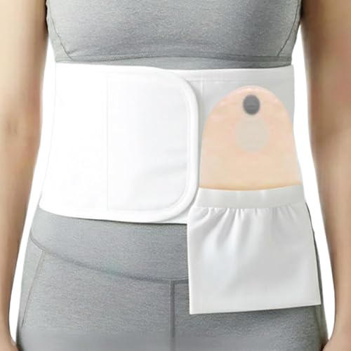 Justerbara Stomiband, Stomiband Med Dold Ficka, 8 Cm Hål, Bukband För Kolostomi/Ileum/Urostomi, Efter Operation(Large)
