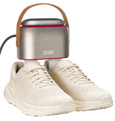 SOTHING Secador de botas, secador de zapatos portátil para tenis, desodorante de ozono, mangueras retráctiles, secado rápido de 95 W, 3 niveles de calor, panel táctil LED, temporizador de 1 a 9 horas