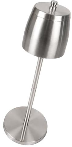 Relaxdays cendrier sur pied, hauteur réglable 36-68 cm, inox argenté | Socle, bureau et maison, cendrier