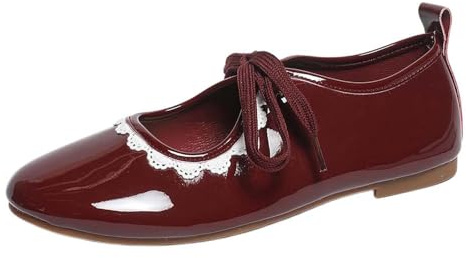 Ballerines élégantes pour femme - Chaussures d'été plates - Chaussures basses médiévales - Respirantes - Chaussures de danse confortables - Douces - Antidérapantes - Larges chaussures traditionnelles