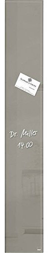 SIGEL GL108 kleine Premium Glas-Magnettafel 12 x 78 cm taupe hochglänzend, SGS geprüft, einfache Montage, Magnetleiste Artverum
