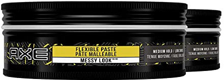 AXE Styling Flexible Hair Paste Urban Messy Look 2 Count for An Instant Texture Boost Hair Styling Made Easy 2.64 oz