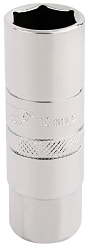 Draper 16772 6 Point Spark Plug Socket, 10mm, 3/8 Square Drive, Blue