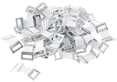 ORIENTOOLS 50 Clips Clips de Bandage élastiques Fermoirs en métal Extensibles pour différents Types de Bandages, Clips de Fixation remplaçables, sans Latex (Blanc)