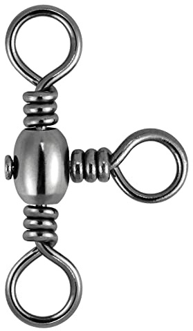 Dr.Fish 30 Pack Fishing 3 Way Swivels, 35-175LB, Three Way Barrel Swivels Fishing Tackle Catfish Rig #10 35Lb