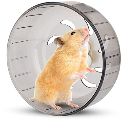 13 CM Hamster Running Wheel Acrílico Pequeña Mascota Cinta de Correr Rata Mascotas Rueda de Ejercicio Running Play Juguetes Silencioso Rueda de Carrera Lavable