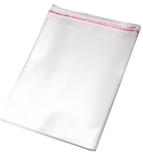 Byezhou Clear Food Grade OPP Cellophane Bags, 200 PCS, 10x7cm, Self Adhesive Sealing Treat Bags for Bakery Snacks Candy Biscuit Jewelry Crafts