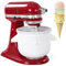 Gdrtwwh Eismaschine Aufsatz für Kitchenaid Standmixer, Eismaschine und Sorbet Gelato Maker, passend für Kitchenaid 4,3 L und 4.8 L Schüsselheber (spülmaschinenfest)