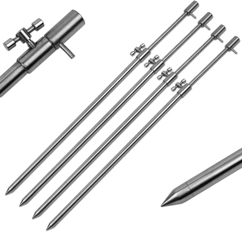 4 Stück Rutenhalter Bankstick Edelstahl 30-50cm 9.5/6mm
