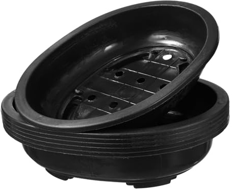 SUPVOX Lot de 6 Pots de Fleurs Ovales en Plastique PP pour Plantes Vertes, Design Simple et Moderne, Résistance à l'usure Chocs, pour Intérieur, Dimensions 37,5X29X8 CM