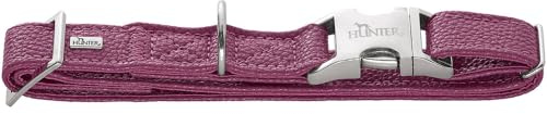 HUNTER Halsung Sofia - Strong in alluminio, colore: lampone, effetto nappa, regolabile, con chiusura a scatto in alluminio, colori brillanti, made in Germany, taglia M