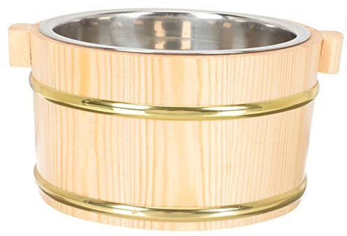 OFFSCH Contenitore Per Sushi in Legno Naturale Barile Per Riso Per Sushi Secchio Di Legno Per Mescolare Riso Cotto Vasca Per Mescolare Alimenti