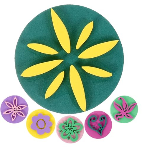 Alipis Set 6 Pezzi Timbri Spugna Eva per Pittura Riutilizzabili, Mantengono la Forma, per Attività Indoor in Famiglia Adolescenti Colore Casuale