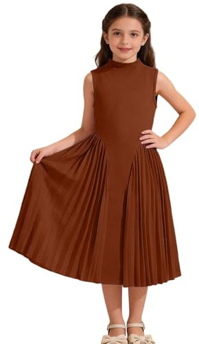 Generisch Élégante robe longue pour fille avec jupe plissée pour les occasions festives d'été et les fêtes spéciales