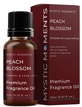 Mystic Moments | Peach Blossom Fragrance Oil - 10ml - Perfect for Soaps, Candles, Bath Bombs, Oil Burners, Diffusers and Skin & Hair Care Items