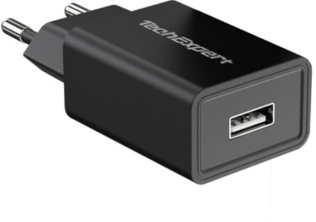 Chargeur Secteur vers USB Compatible liseuses iPhones iPods Smartphone 5V 1A Noir